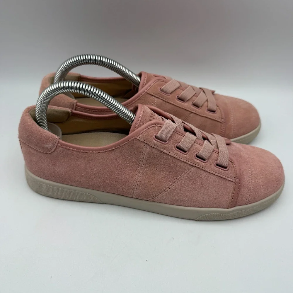 Vionic Jean Suede Sneakers‎ Orthopedic Pink Comfort Casual Shoes Size 8